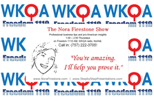 Nora Firestone radio show sign