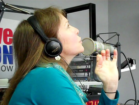 Nora Firestone at Freedom 1110 WKQA radio mic